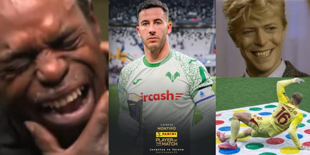 Montipò versione Buffon, Di Gregorio versione Twister! Gol di David? No Bowie...: Juve-Verona, ironie social