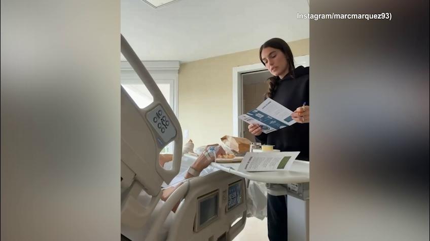 Marc Marquez ricoverato deve scegliere cosa mangiare