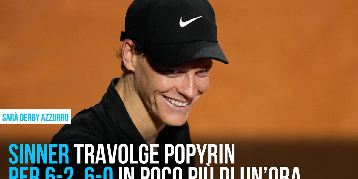 Sinner spietato, Popyrin dura un'ora