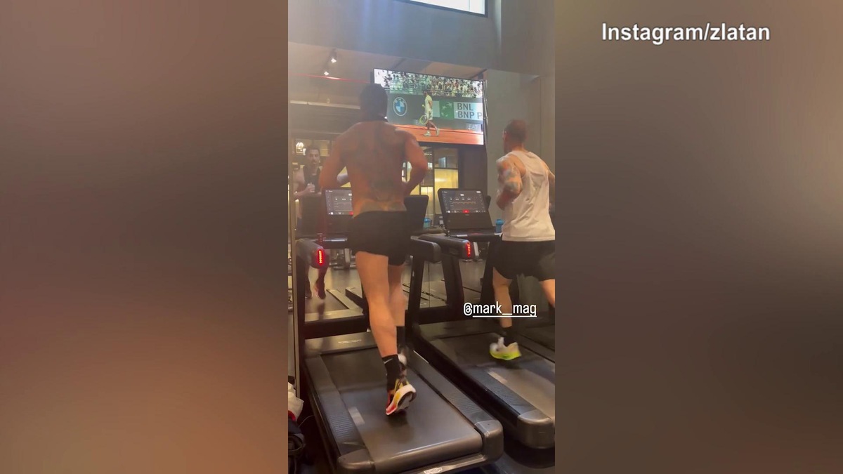 Ibra va di corsa sul tapis roulant