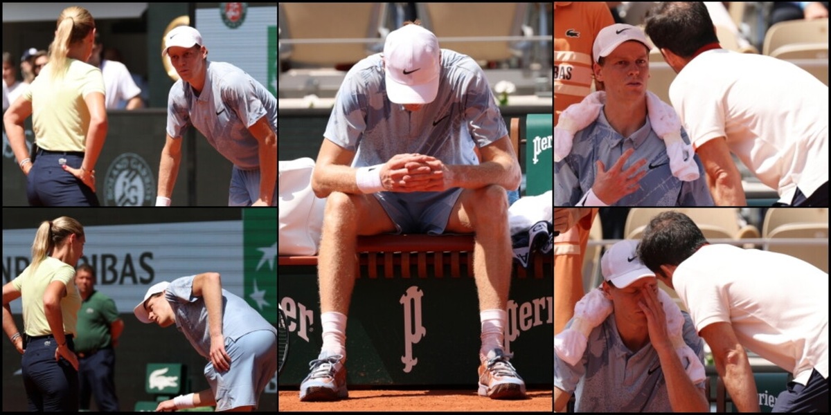 "Devo vomitare", il malore di Sinner al Roland Garros: match sospeso contro Cerundolo