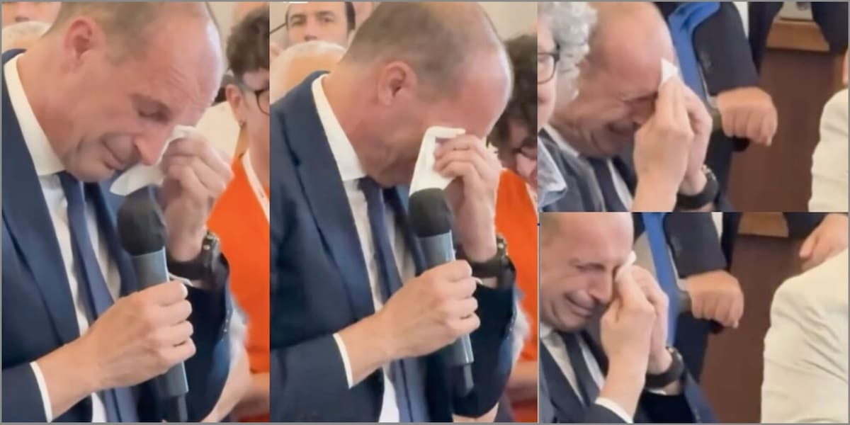 “Un rapporto meraviglioso”, Allegri crolla in diretta: le lacrime che emozionano tutti