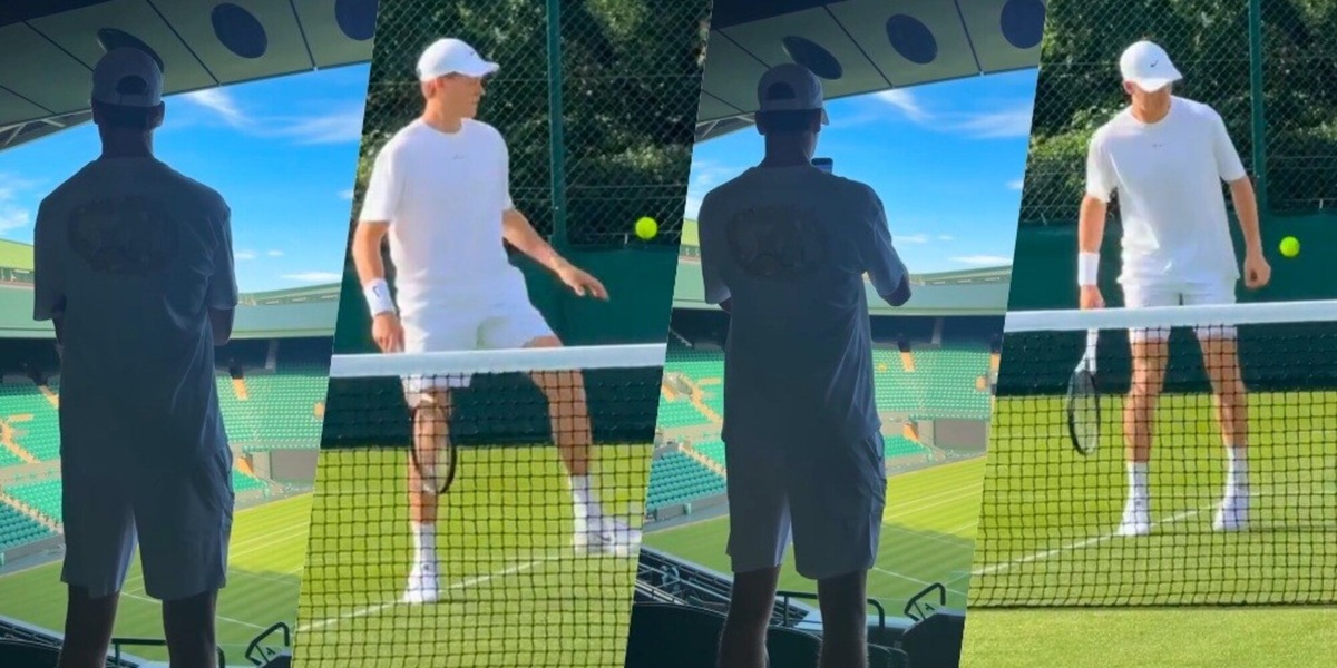Sinner a Wimbledon: primo allenamento sull'erba dell'All England club poi foto al campo centrale