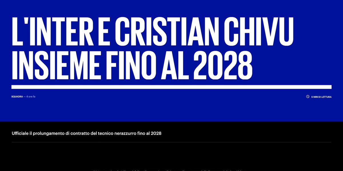 Inter, ufficiale: Chivu prolunga fino al 2028