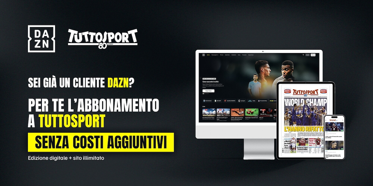 DAZN e Tuttosport: tutto il meglio dello sport sempre con te