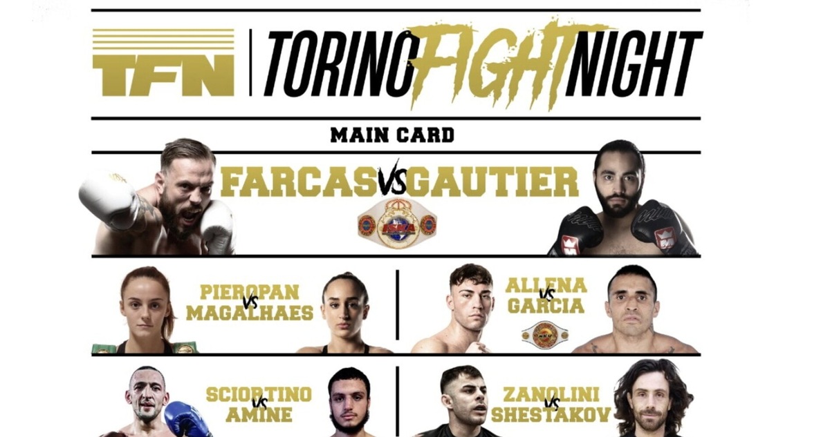 Torino Fight Night: 3 titoli internazionali nella notte degli sport da combattimento