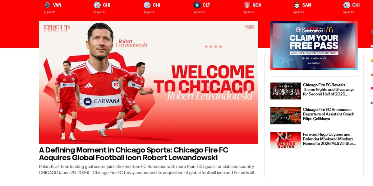 Ufficiale: Lewandowski va al Chicago Fire
