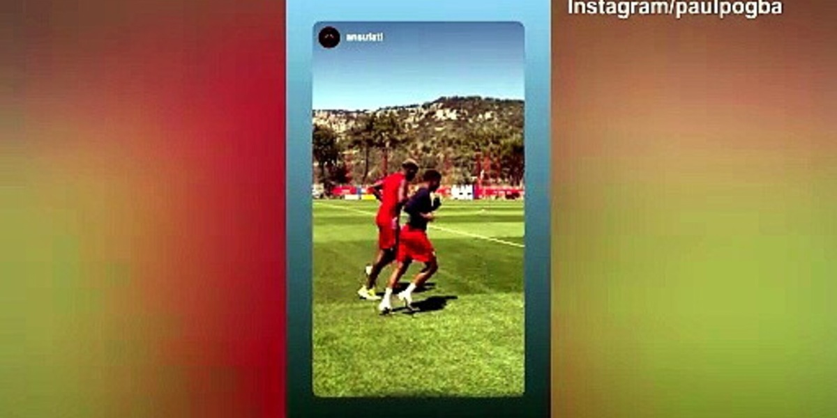 Pogba, allenamento congiunto con Ansu Fati