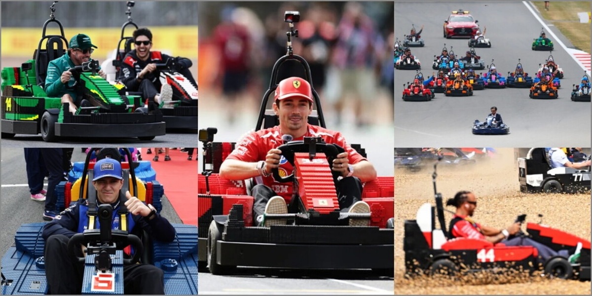 Da Hamilton a Leclerc, a Silverstone grande show al Gp...Lego
