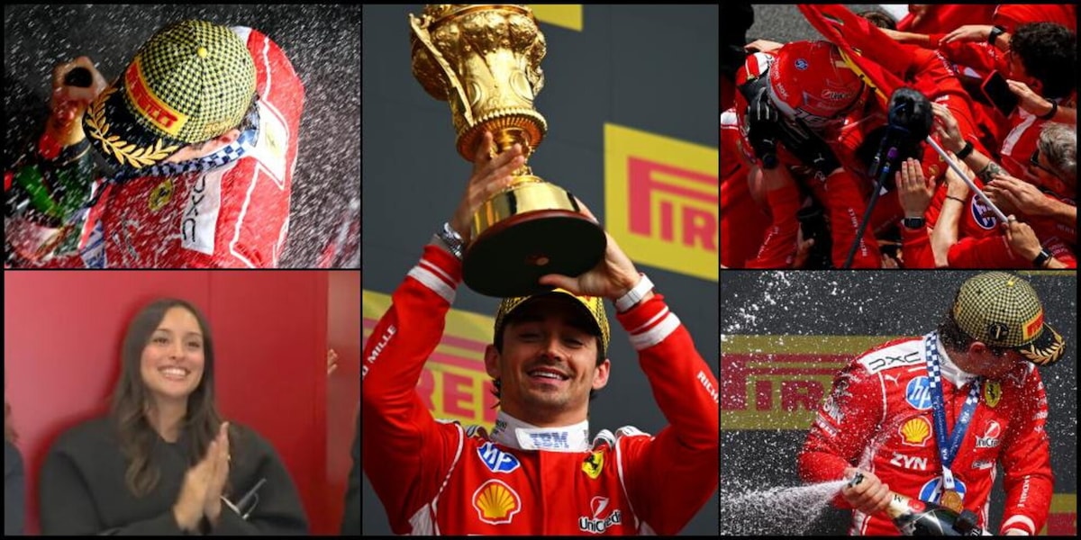 Show Leclerc, tutta l'emozione di Silverstone: da Alexandra ai festeggiamenti Ferrari
