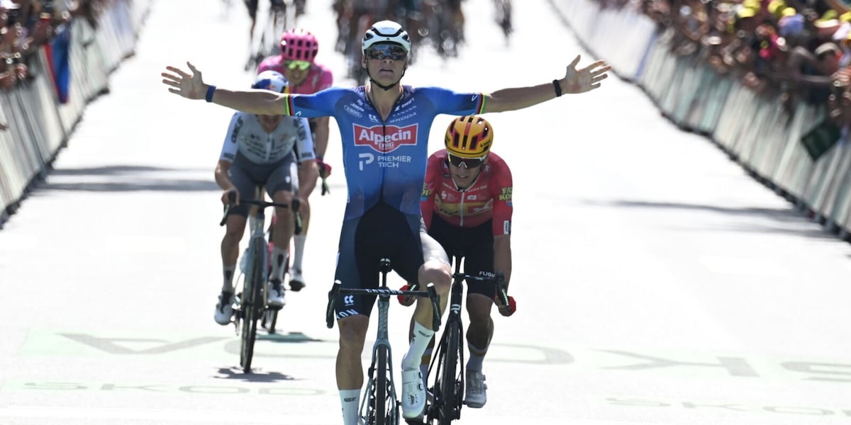 La firma di Van Der Poel:  con forza, cuore, rabbia