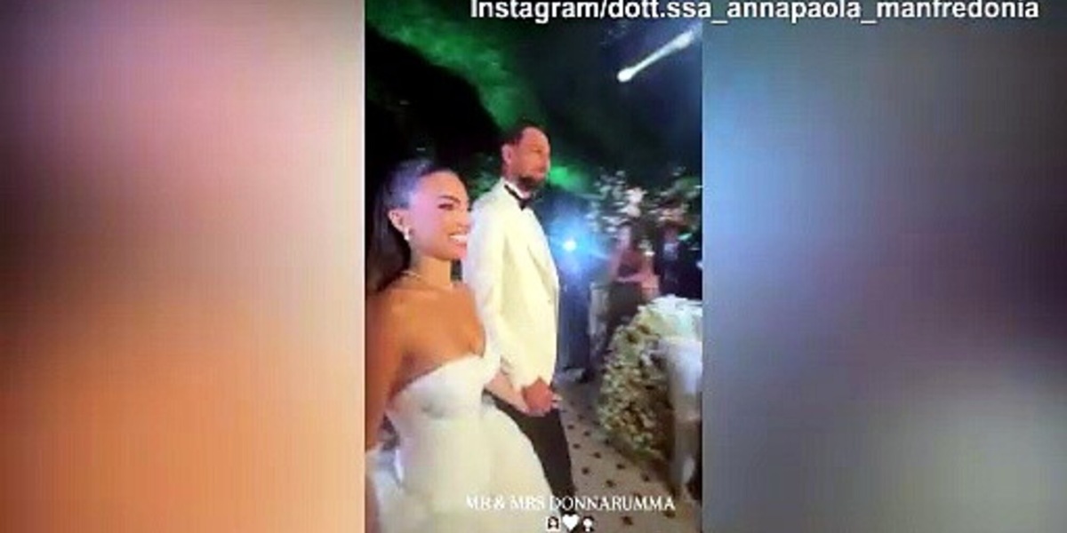 Matrimonio da urlo per Donnarumma con 'Viking Row' di Haaland