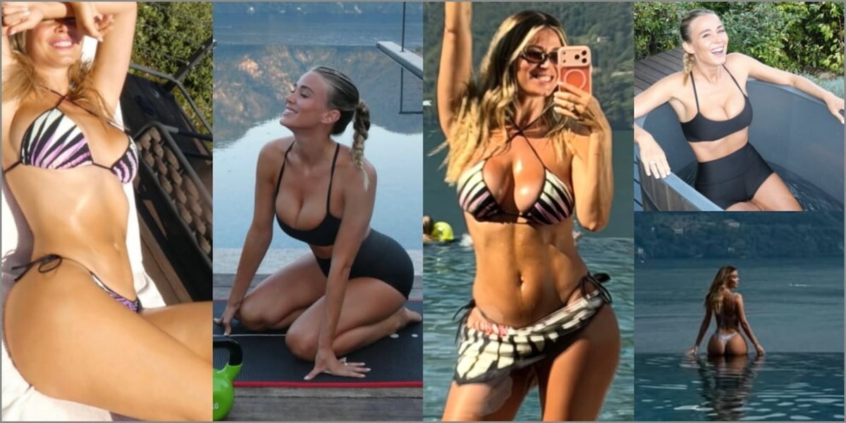 Diletta Leotta, bikini zebrato e allenamento con vista: luglio bollente