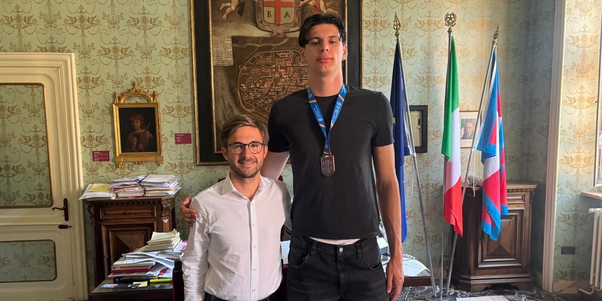 Riccardo Pavese ricevuto dal sindaco di Alba