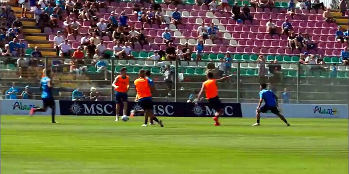 Napoli, primo allenamento a Castel di Sangro