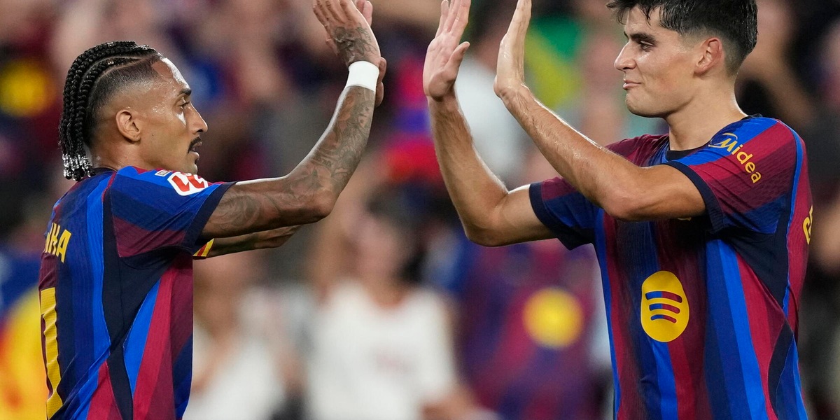 Raphinha e Fermin Lopez, il Barcellona batte 2-0 l'Athletic in Liga