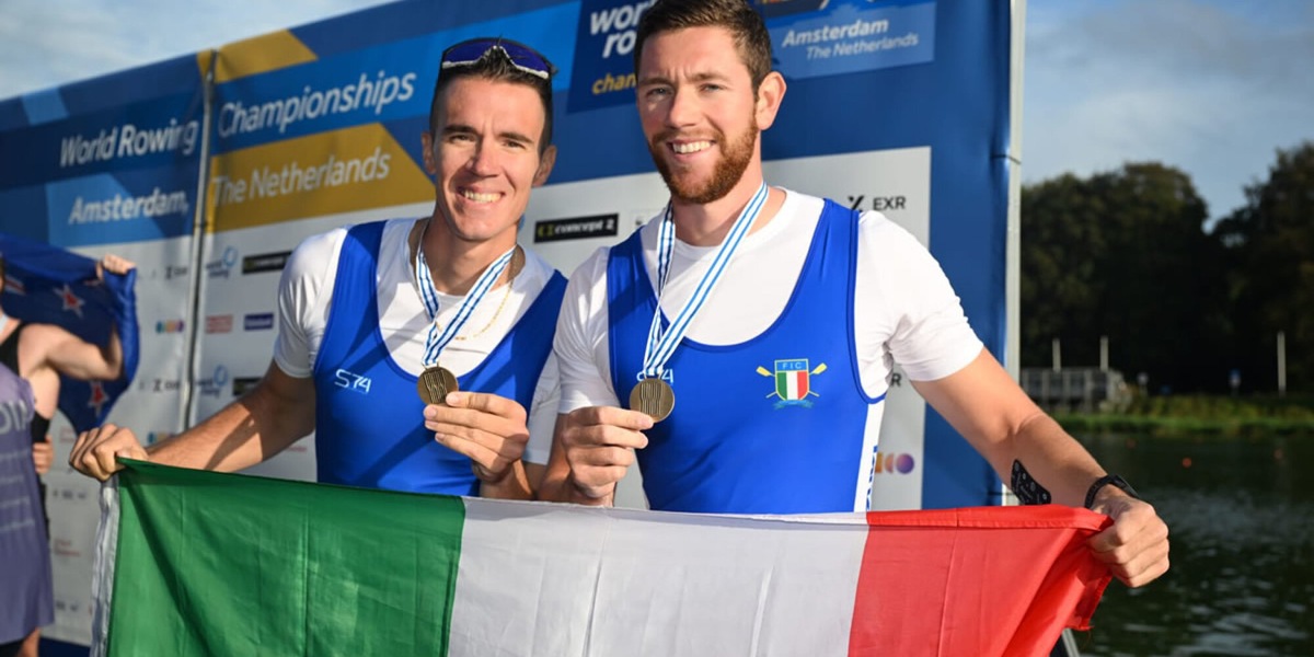 Canottaggio: Mondiali, ad Amsterdam bronzo per il due senza di Lodo e Codato