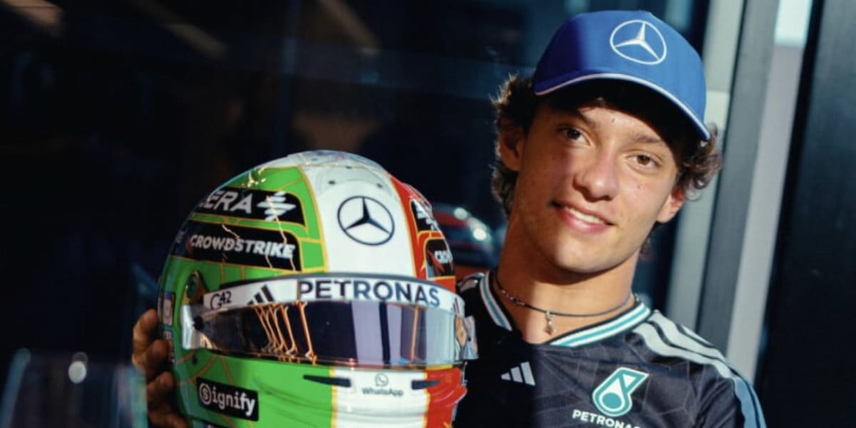 Kimi Antonelli celebra Valentino Rossi e l’Italia: casco speciale per il GP di Monza