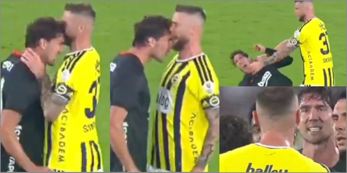 Mani al collo, spintoni e testa a testa: Vlahovic-Skriniar, che rissa!