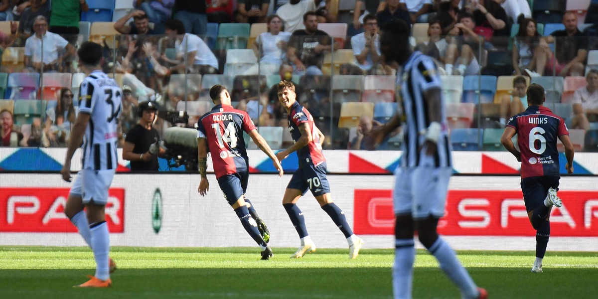 Serie A: il Cagliari passa a Udine grazie a Maldini, il Torino ferma il Bologna 1-1