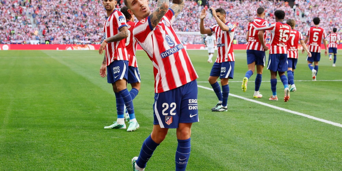 Liga: il Real resta in 10, l'Atletico ne approfitta e vince il derby di Madrid