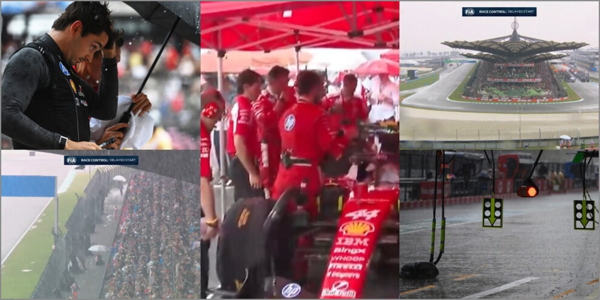 A Sepang diluvia: l'attesa dei piloti F1 sotto il nubifragio