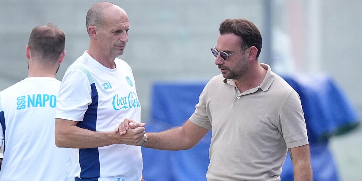 De Laurentiis irrompe a Castelvolturno: vertice Napoli con Allegri e Manna