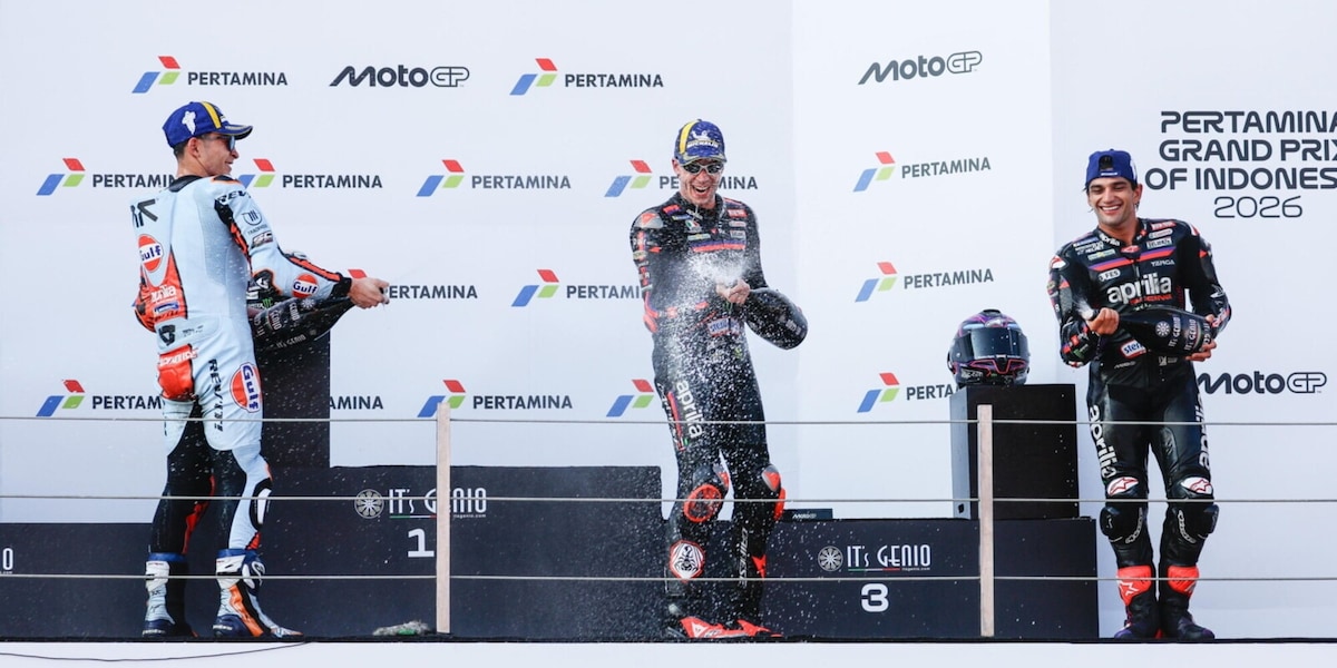 Bezzecchi domina in Indonesia: Martin supera Marquez in vetta. Tripletta Aprilia