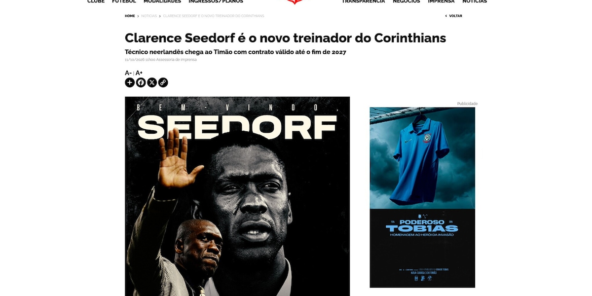 Ufficiale, Brasile: Seedorf è il nuovo tecnico del Corinthians