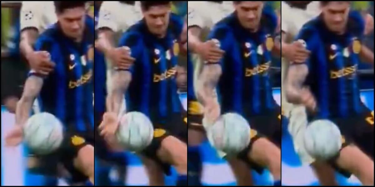 Bastoni con la mano, fallo netto prima del gol di Lautaro: l'Inter ci ha provato così