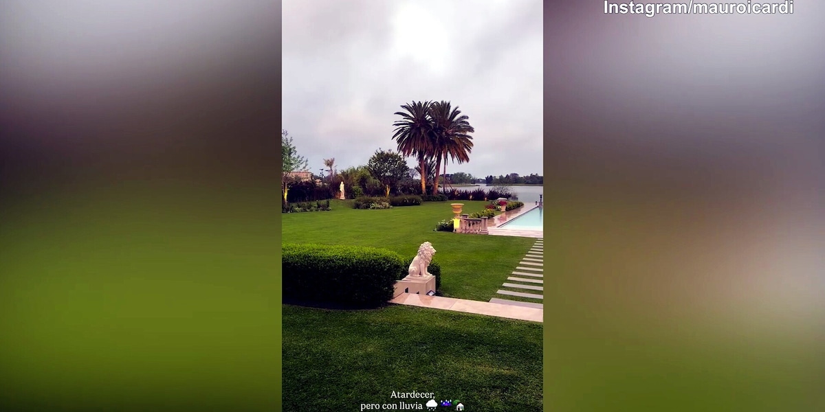 Icardi, relax a casa sotto la pioggia