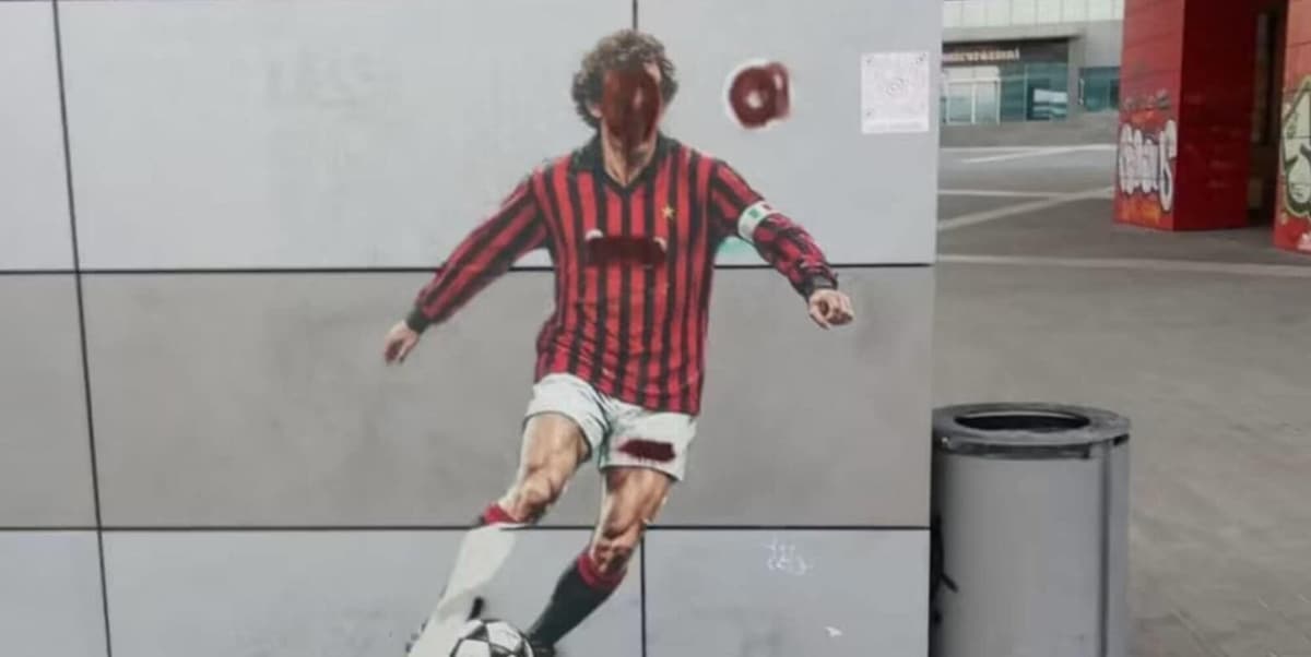 Baresi, ancora vandalizzato il murale dedicato al capitano del Milan: "Non ci sarà mai fine al peggio"
