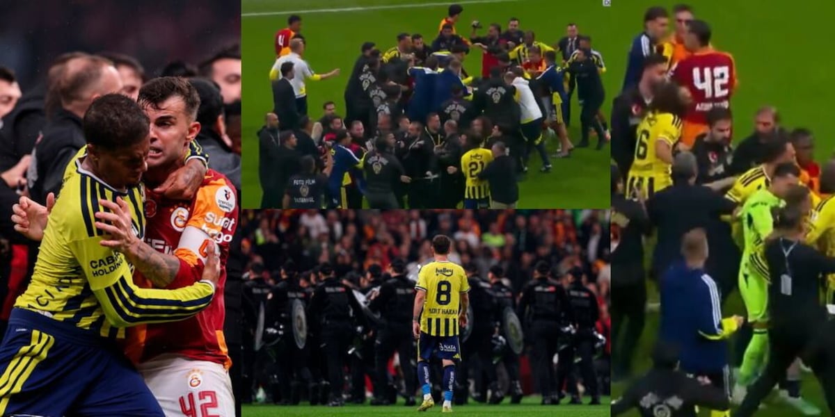 Galatasaray-Fenerbahce finisce con una maxi-rissa: serve l'intervento della polizia!