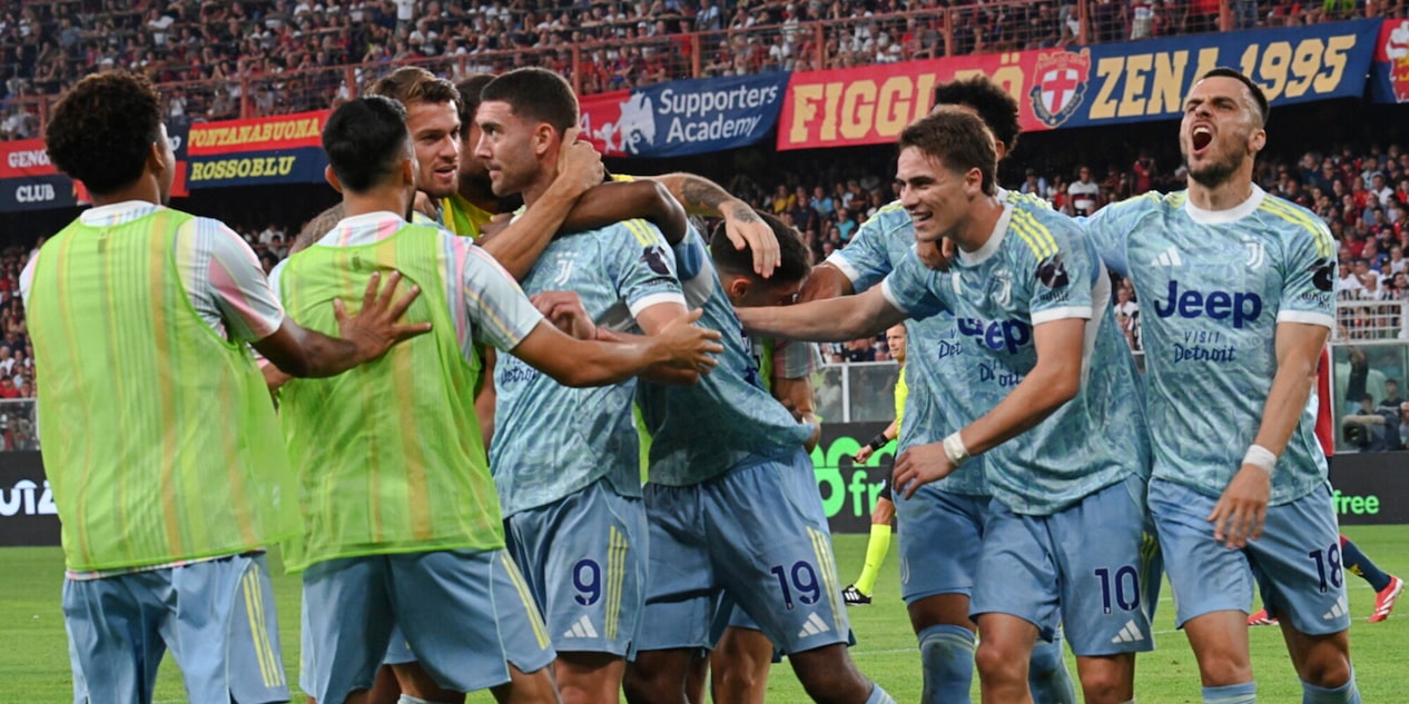 Genoa-Juve la decide Vlahovic: entra e segna su assist di Kostic! Tudor a punteggio pieno