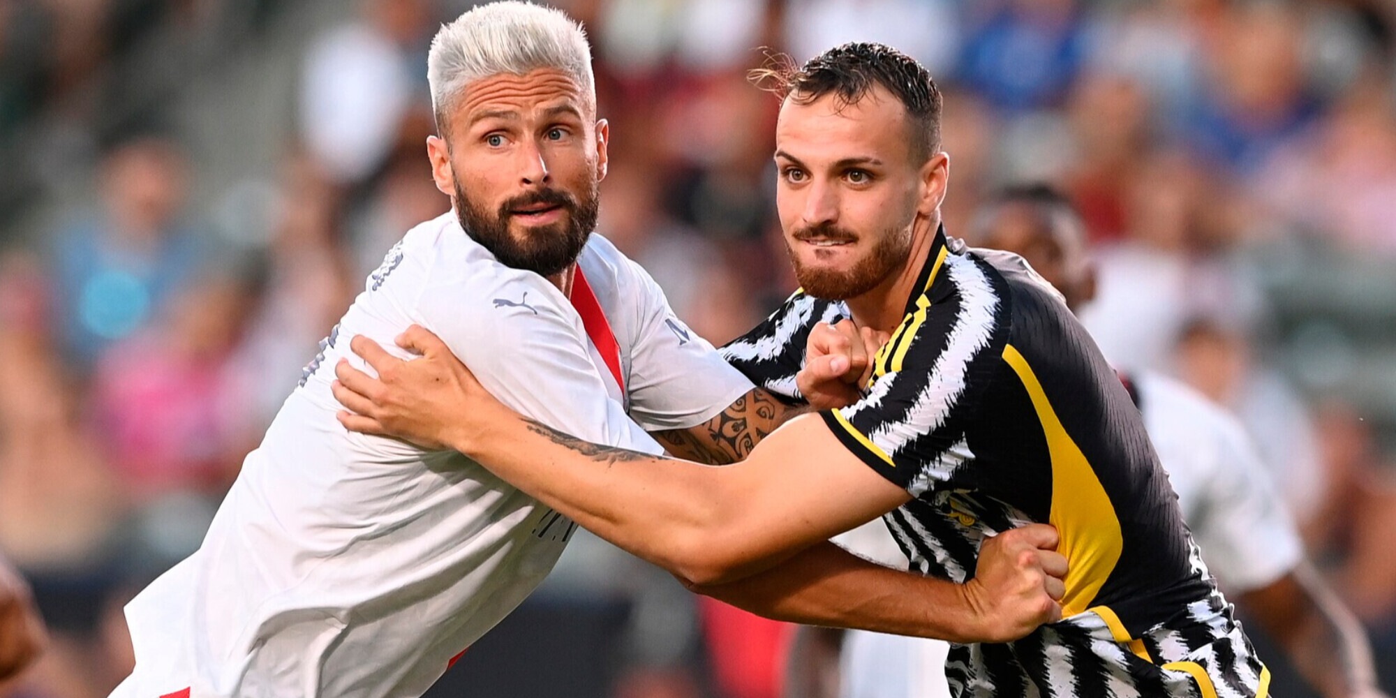 Gatti marca Giroud. Fonte Foto: Tuttosport