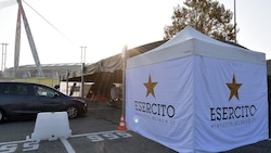 Allianz Stadium, il parcheggio trasformato in un drive-in per i tamponi