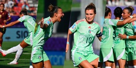 Girelli non punge il Belgio, l'ex Juve Caruso sì: le immagini dell'esordio dell'Italia Femminile agli Europei