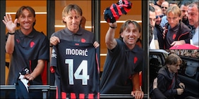 Modric day, accoglienza da brividi dei tifosi Milan. E lui lancia magliette