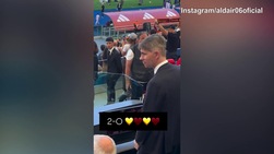 Roma, la festa di Aldair in tribuna dietro a Ranieri e Massara