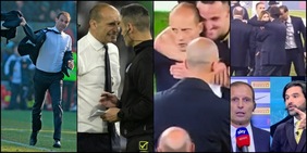 Via la giacca, "A calci nel c...", da Sacchi e Adani a "Dov'è Rocchi?": l'Allegri show alla Juve