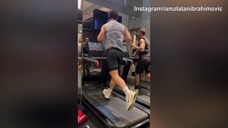 Ibra va di corsa sul tapis-roulant