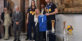 La Premier Giorgia Meloni ha salutato le nazionali Campioni del Mondo