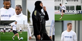 È tornata la Juve: David col nuovo look e Tudor incappucciato