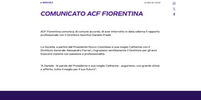 Fiorentina, è addio con il ds Pradè