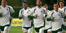Il primo allenamento degli Azzurri a Coverciano