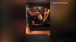 Marchisio si tiene in forma in palestra