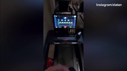 Ibra corre sul tapis roulant: che ritmo!