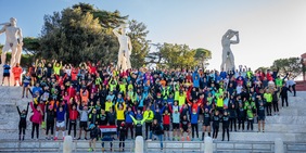 Franca Fiacconi e Lorenzo Lotti sabato al primo Get Ready della maratona di Roma