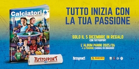 Album Calciatori Panini 25/26, in regalo il 5 dicembre in edicola con Tuttosport