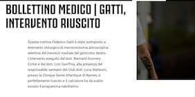 Juventus: Gatti operato, intervento riuscito
